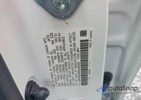 2022 Honda Cr-V Touring from USA, damaged, VIN 2HKRW2H95NH652255